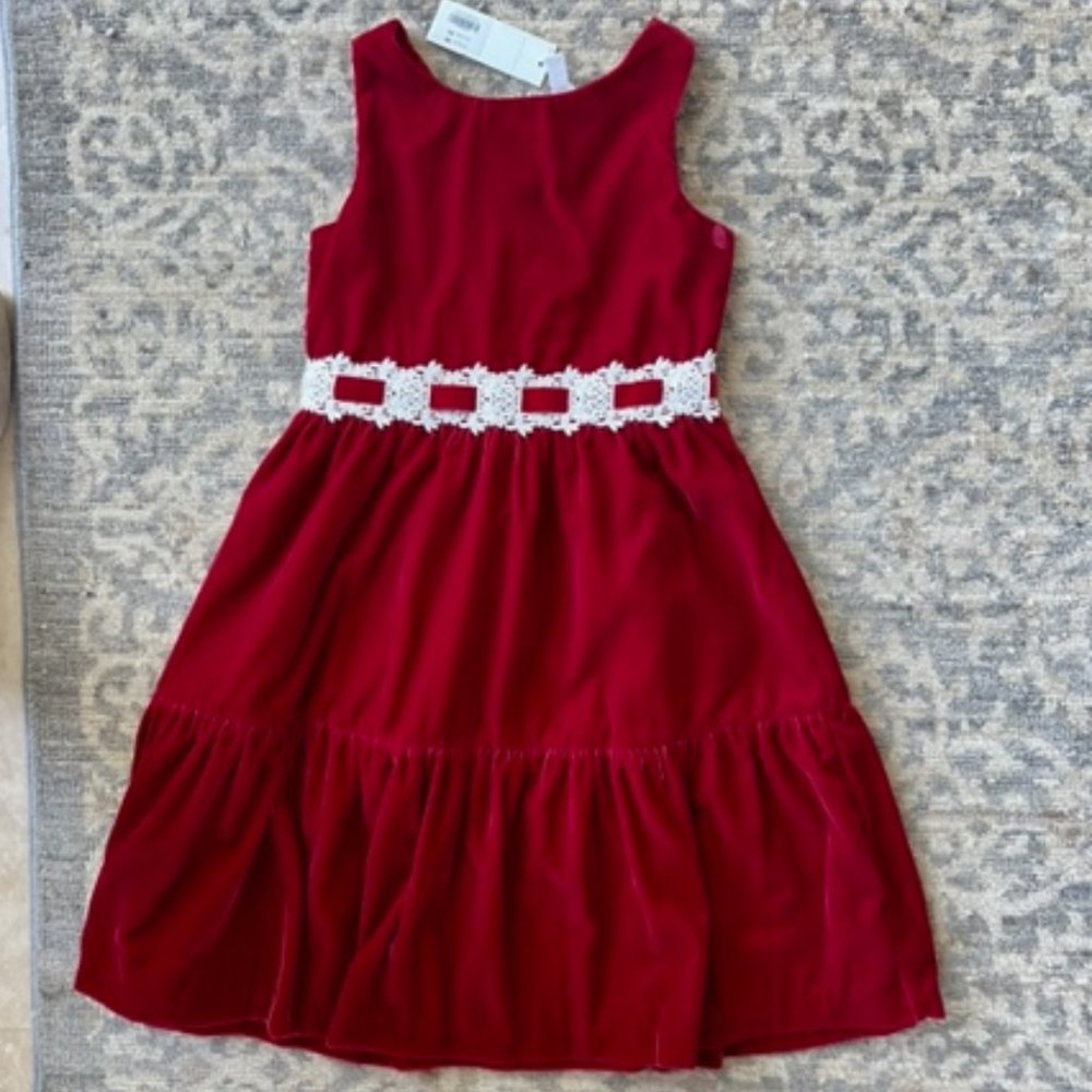 Janie and Jack Red Velvet Dress - brand new with tags!
